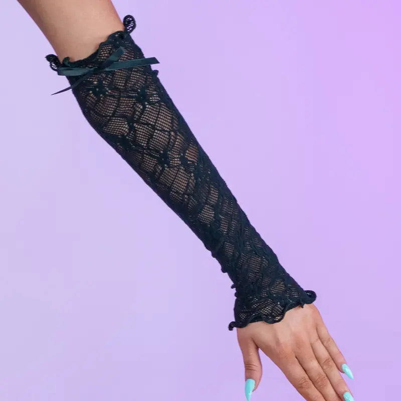 All In Lace Elbow Gloves (Pair)