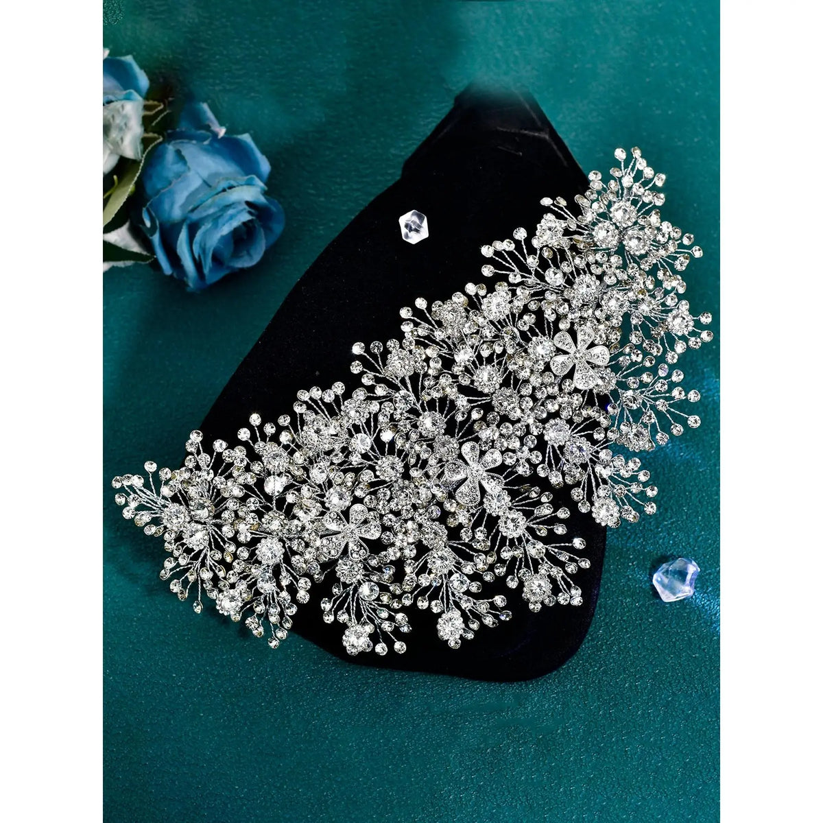 Luxurious Rhinestone Headband, Fashionable Wedding Bride Hair Accessory, Elegant Lady Party Holiday Festival Gathering Photo Decoration