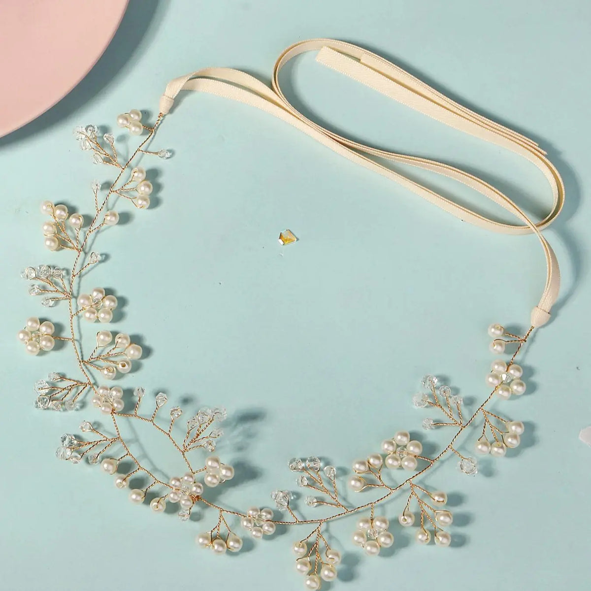 Faux Pearl Decorated Headband, Elegant Bridal Headwear for Wedding Bridal Party Formal Occasions, Fashion Hair Accessories for Women