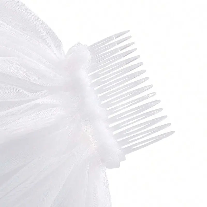 BRIDE To BE Gypsophila Letter Veil, Bachelorette Party Double-Layer Veil With Hair Comb, Essential Wedding Accessory