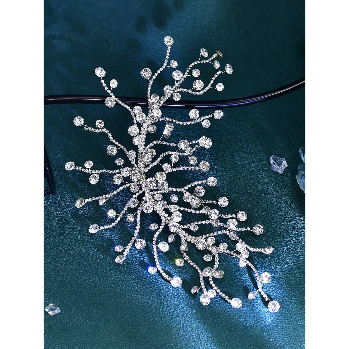 Rhinestone Decorated Bridal Headband, Elegant Bridal Headwear for Wedding Bridal Party Formal Occasions, Fashion Hair Accessories for Women