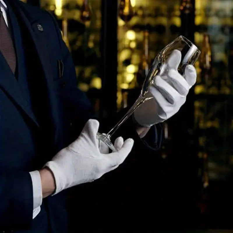 1 Pair White Elegant Formal Gloves, Polyester Dress Gloves for Party Performance Swing Dance Jewelry Care