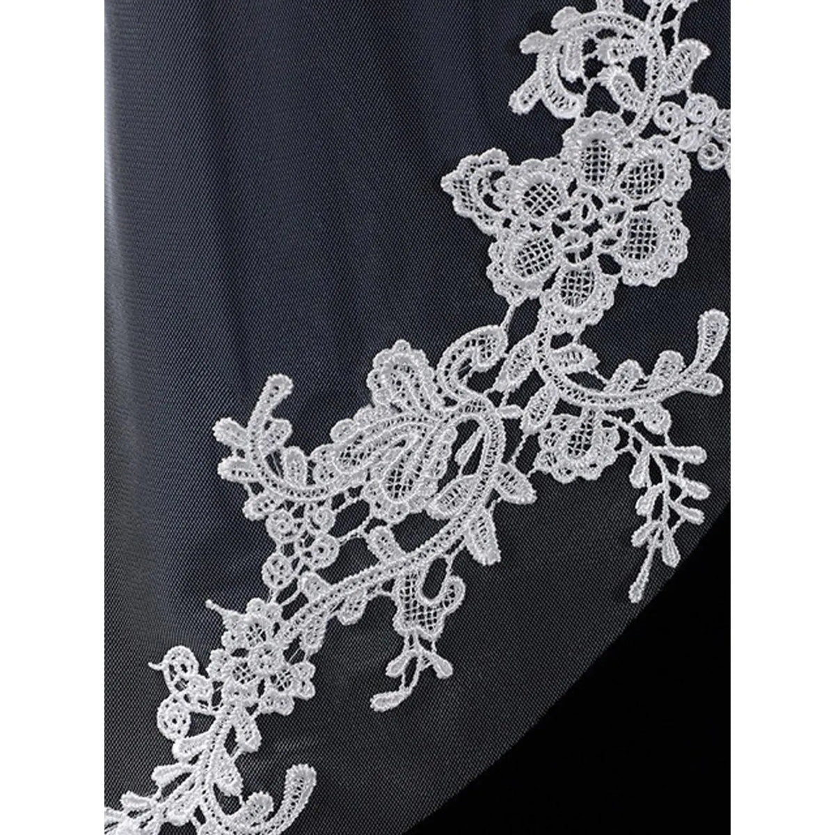 U-Shape Floral Lace Wedding Veil, Breathable Soft Hair Comb, Elegant Bride Headpiece, Versatile for Parties and Bridal Gowns
