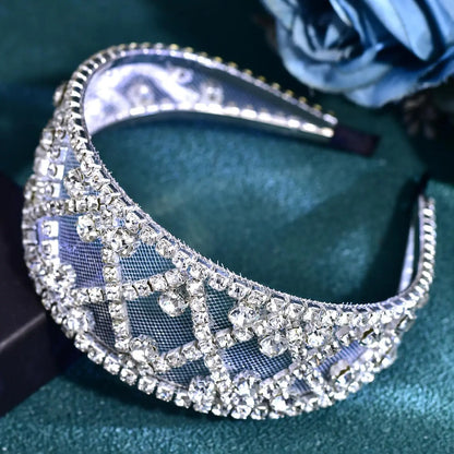 Rhinestone Decorated Bridal Headband, Elegant Bridal Headwear for Wedding Bridal Party Formal Occasions, Fashion Hair Accessories for Women