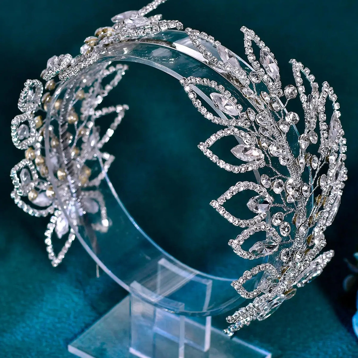 Rhinestone Decorated Headband, Elegant Bridal Headwear for Wedding Bridal Party Formal Occasions, Fashion Hair Accessories for Women Jewelry, Decoration