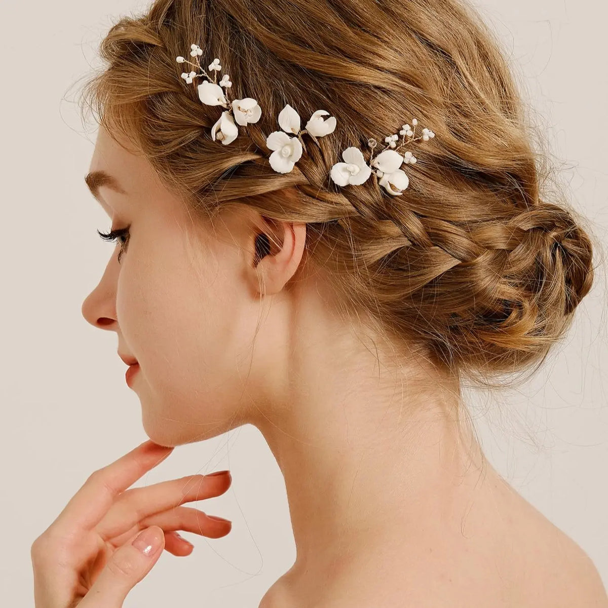 Flower Design Hair Pin, Elegant Hair Accessories for Wedding Bridal Party Formal Occasions, Fashion Hair Accessories for Women & Girls