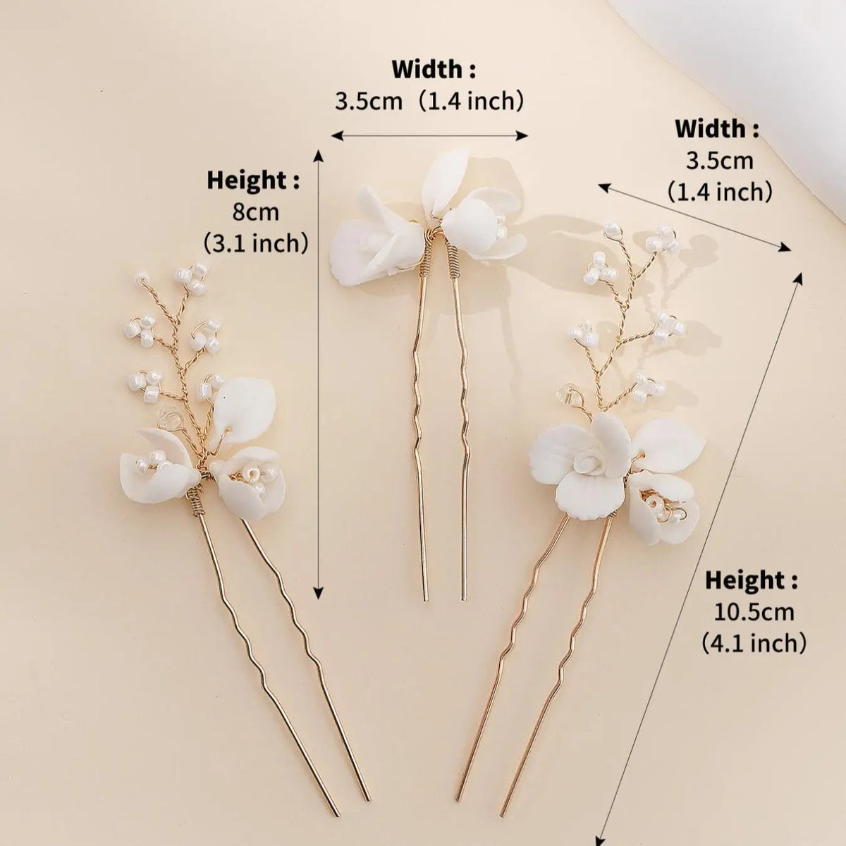 Flower Design Hair Pin, Elegant Hair Accessories for Wedding Bridal Party Formal Occasions, Fashion Hair Accessories for Women & Girls