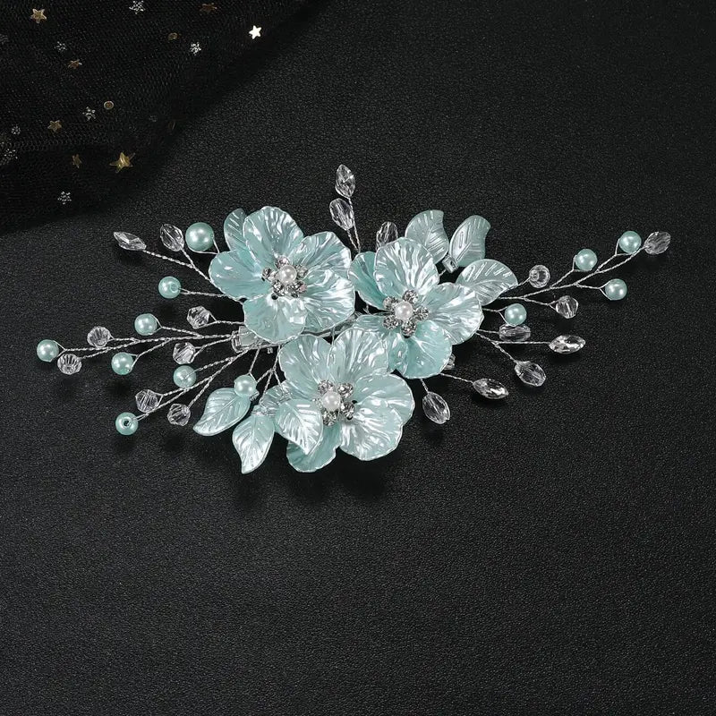 Handmade Pearl Bridal Hairpin - Alloy Stone Crystal Clip, Wedding Hair Accessory for Brides
