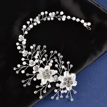 Sophisticated Women's Wedding Hair Band - Artificial Pearls, Alloy, and Resin, Lightweight and Stylish Bridal Accessory