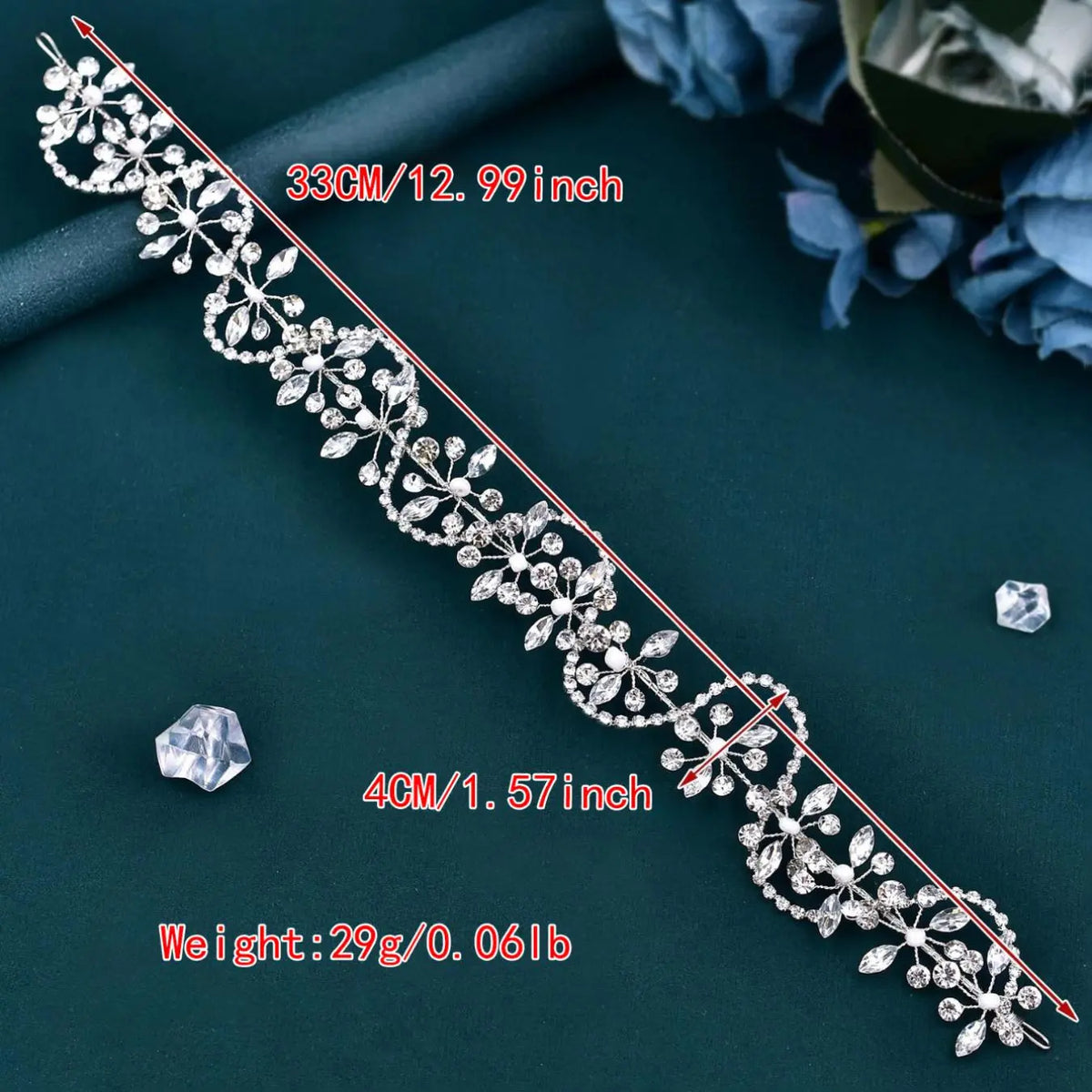 Rhinestone Decorated Headband, Elegant Headband for Wedding Bridal Party Formal Occasions, Fashion Hair Accessories for Women, Jewelry