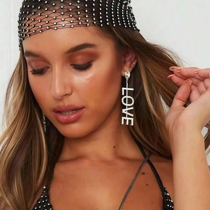 Rhinestone Fishnet Elastic Hairband, Glittering Mesh Veil Headpiece for Women, Bridal Headband, Fashion Accessory for Daily Wedding Party Dance