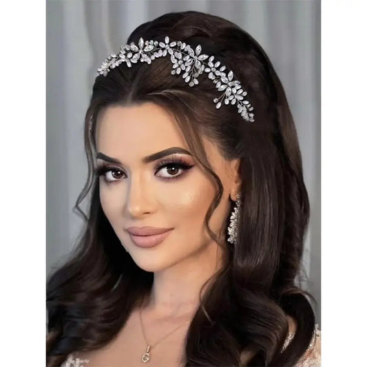 Faux Pearl & Rhinestone Decorated Bridal Headwear, Elegant Exquisite Bridal Headwear, Wedding Party Decor, Bridal Headwear for Wedding Party Decor, Tiara, Headpiece, Bridal Accessories