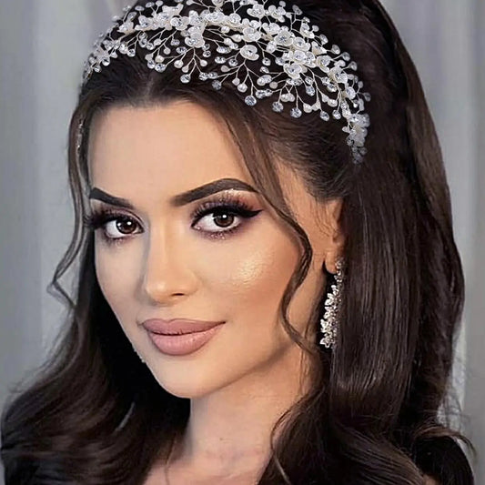 Rhinestone Decorated Hair Comb, Elegant Bridal Headwear for Wedding Bridal Party Formal Occasions, Fashion Hair Accessories for Women
