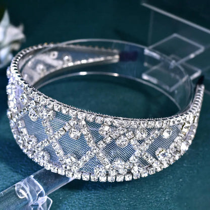 Rhinestone Decorated Bridal Headband, Elegant Bridal Headwear for Wedding Bridal Party Formal Occasions, Fashion Hair Accessories for Women