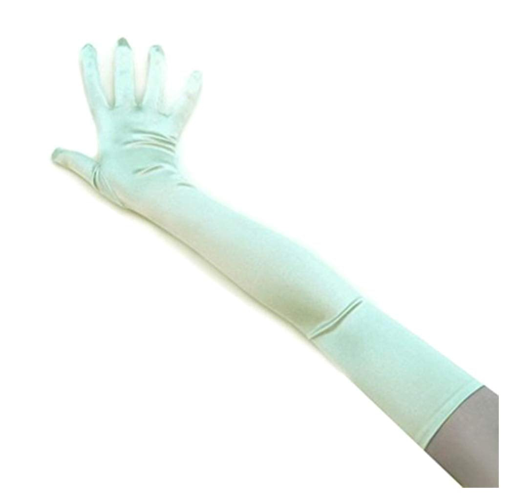 SACASUSA 23" Extra Long Super Stretch Over the Elbow Party Bridal Dance Sexy Satin Gloves A-Grade Quality 16BL 58cm