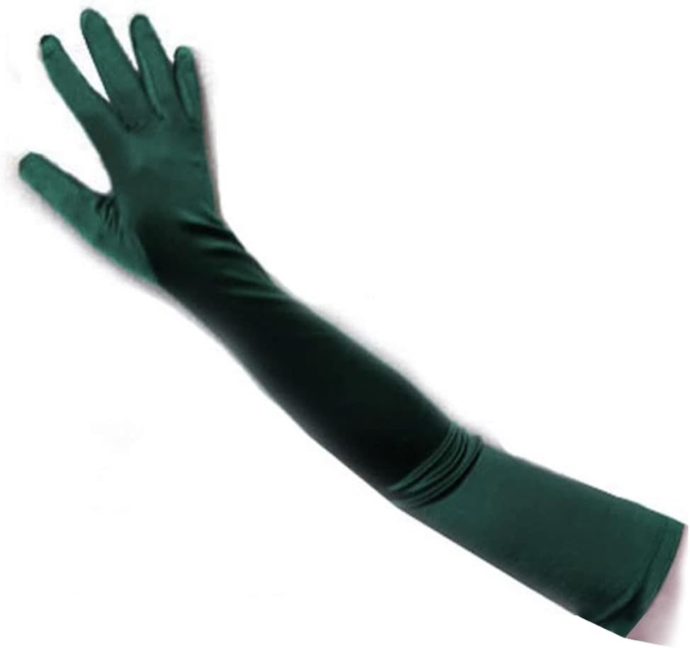 SACASUSA 23" Extra Long Super Stretch Over the Elbow Party Bridal Dance Sexy Satin Gloves A-Grade Quality 16BL 58cm