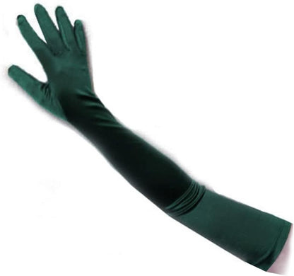 SACASUSA 23" Extra Long Super Stretch Over the Elbow Party Bridal Dance Sexy Satin Gloves A-Grade Quality 16BL 58cm