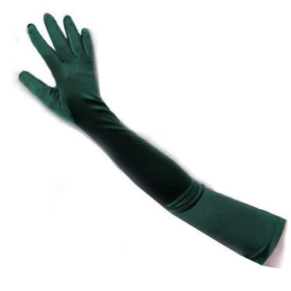 SACASUSA 23" Extra Long Super Stretch Over the Elbow Party Bridal Dance Sexy Satin Gloves A-Grade Quality 16BL 58cm