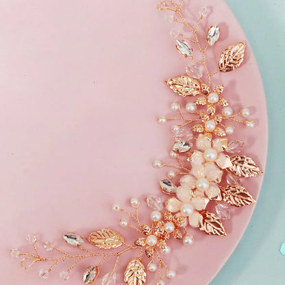 Handmade Braided Bridal Headpiece, Elegant Floral Hairband, Perfect Wedding & Bridesmaid Accessory, Unique Handcrafted Design