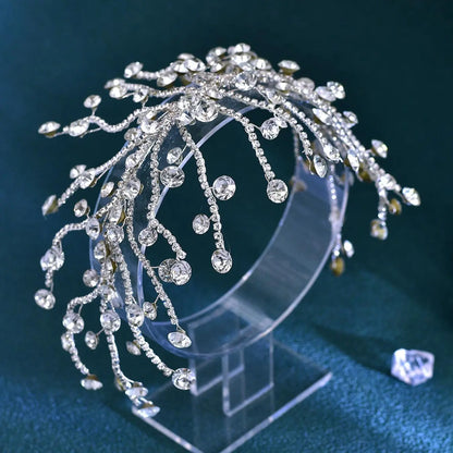 Rhinestone Decorated Bridal Headband, Elegant Bridal Headwear for Wedding Bridal Party Formal Occasions, Fashion Hair Accessories for Women