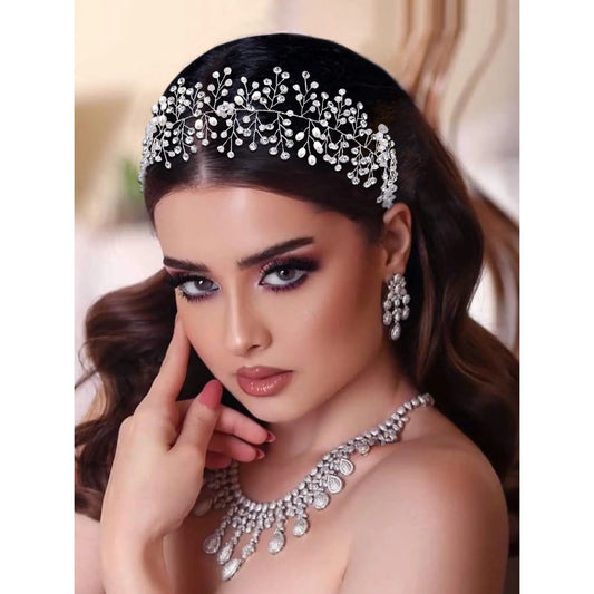 Rhinestone Decorated Headband, Elegant Bridal Headwear for Wedding Bridal Party Formal Occasions, Fashion Hair Accessories for Women