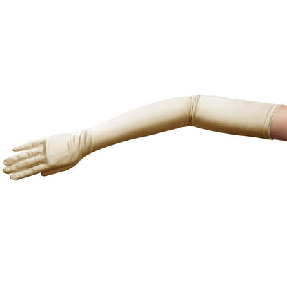 23.5" Long Shiny Stretch Satin Dress Gloves Opera Length 16BL