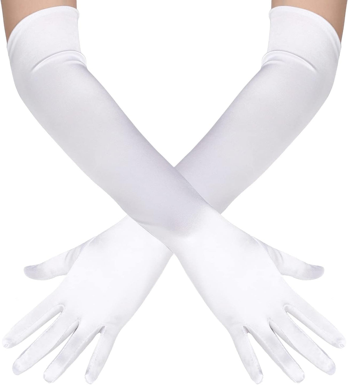 BABEYOND Long Opera Gloves for Women 1920s Elbow Length Satin Gloves