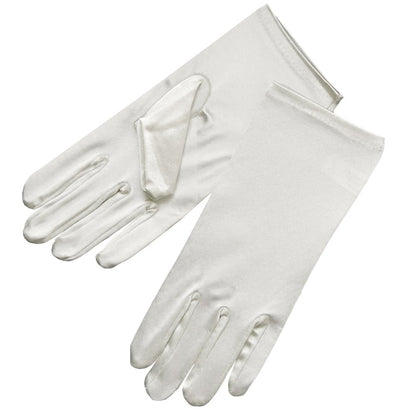 Shiny Stretch Satin Dress Gloves Wrist Length 2BL Over 12 years old