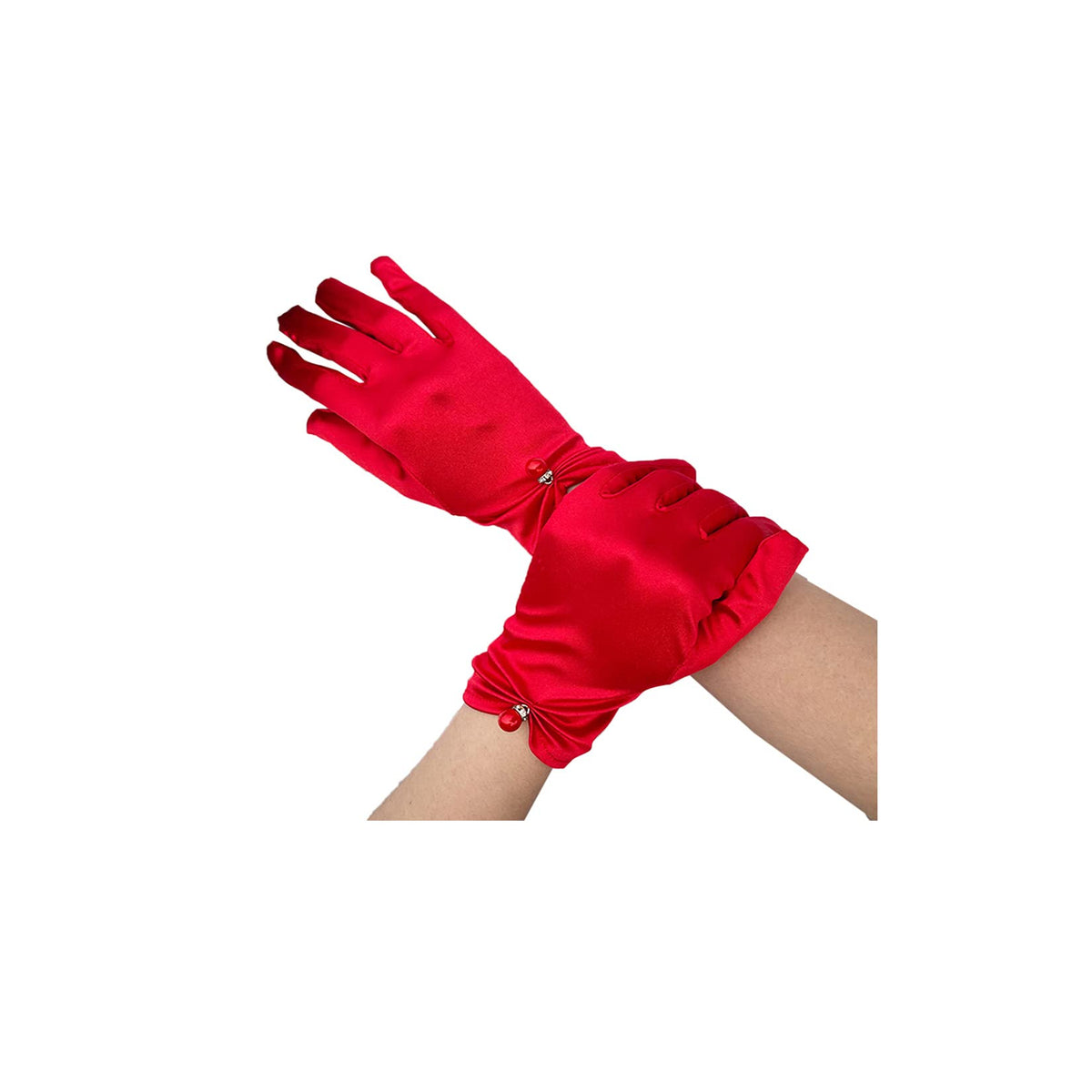 Satin Wedding Dress for Women Opera Party 1920s Gloves Wrist Length Gloves