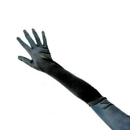 SACASUSA 23" Extra Long Super Stretch Over the Elbow Party Bridal Dance Sexy Satin Gloves A-Grade Quality 16BL 58cm