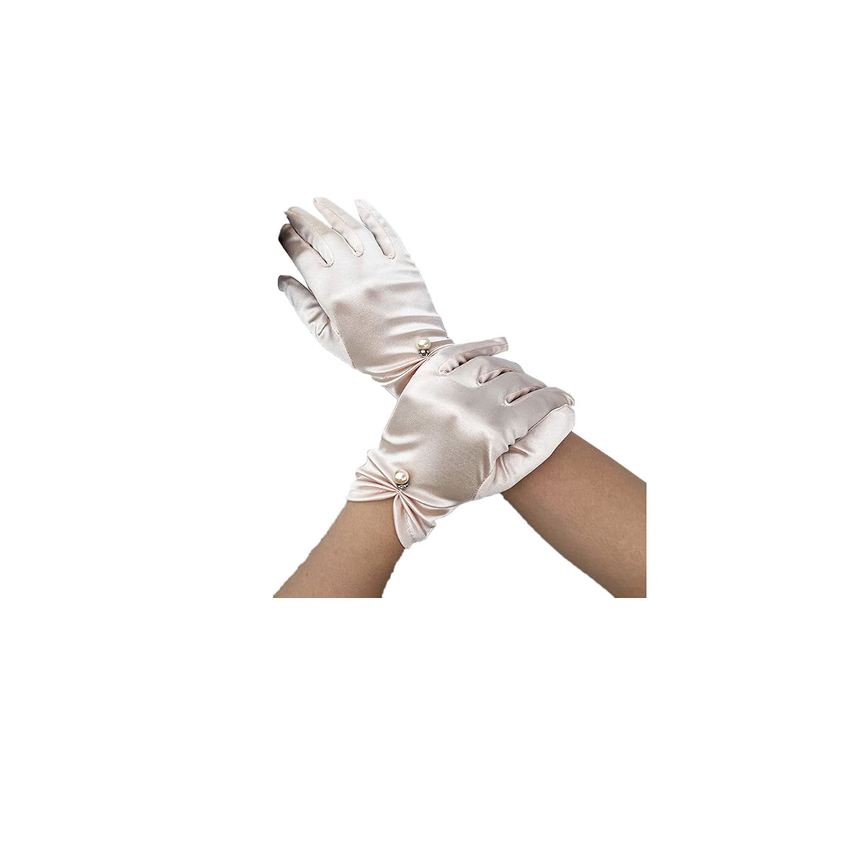 Satin Wedding Dress for Women Opera Party 1920s Gloves Wrist Length Gloves