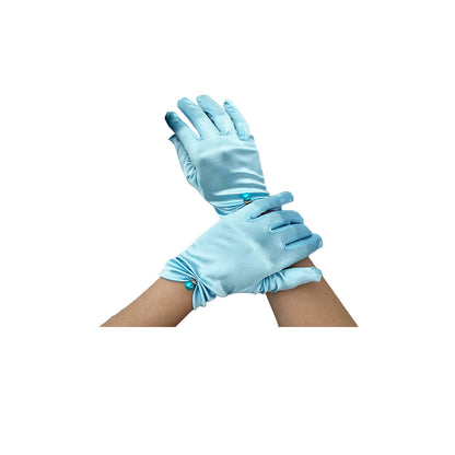 Satin Wedding Dress for Women Opera Party 1920s Gloves Wrist Length Gloves