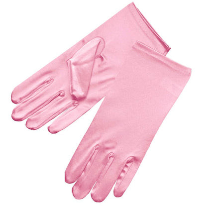 Shiny Stretch Satin Dress Gloves Wrist Length 2BL Over 12 years old