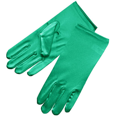 Shiny Stretch Satin Dress Gloves Wrist Length 2BL Over 12 years old