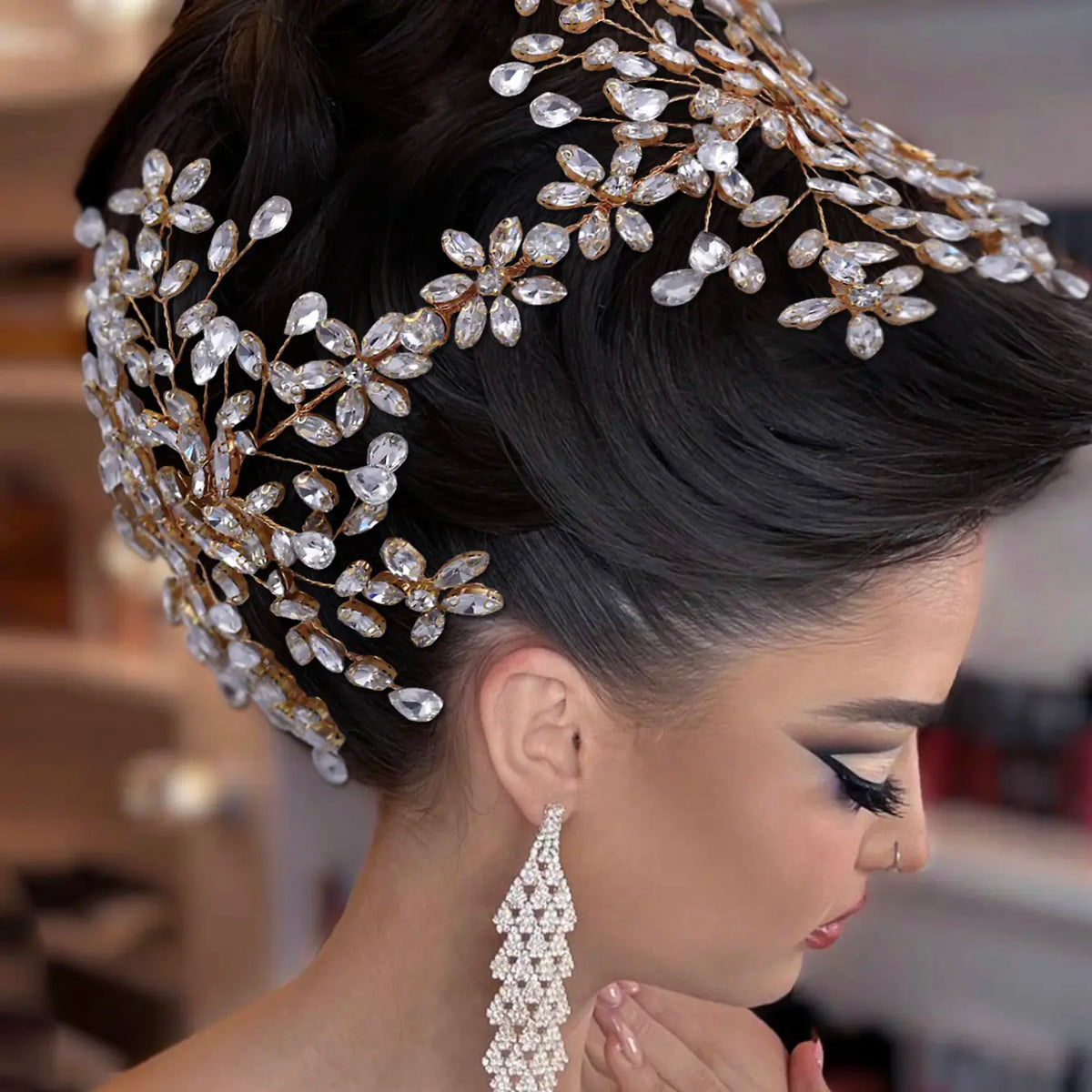 Luxury Bride Headband, Elegant Women Hair Accessory, Handmade Handcrafted Wedding Party Decoration, Purely Crafted Bridal Jewelry