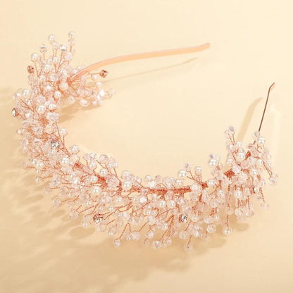 Luxury Pearl Crystal Bridal Tiara Headband