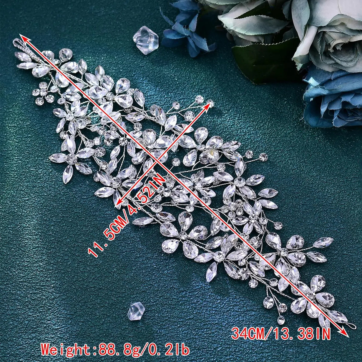 Rhinestone Decorated Headband, Elegant Bridal Headwear for Wedding Bridal Party Formal Occasions, Fashion Hair Accessories for Women