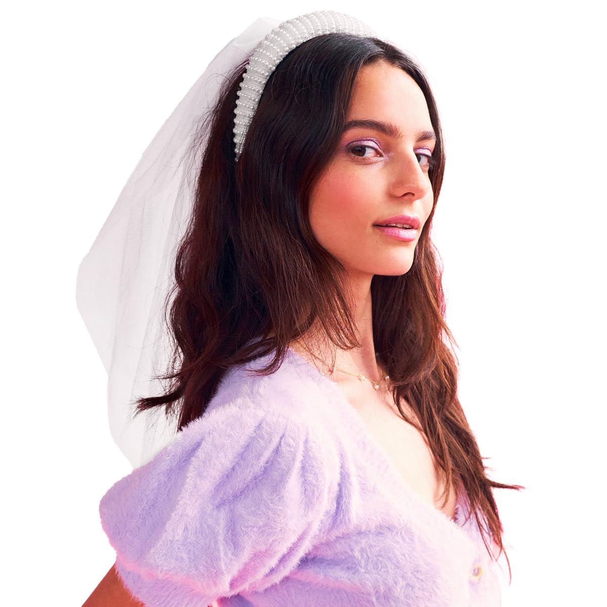 xo, Fetti Pearl Headband with Detachable Veil | Bachelorette Accessory Gift