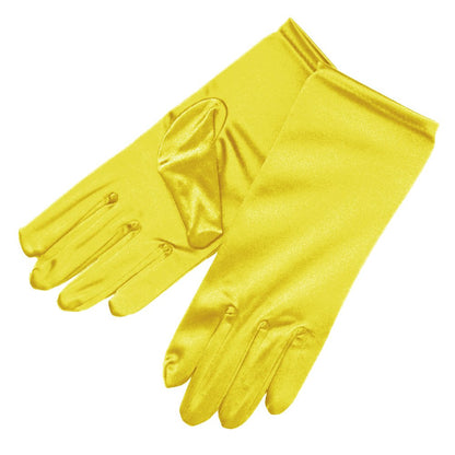 Shiny Stretch Satin Dress Gloves Wrist Length 2BL Over 12 years old