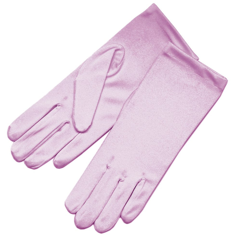 Shiny Stretch Satin Dress Gloves Wrist Length 2BL Over 12 years old