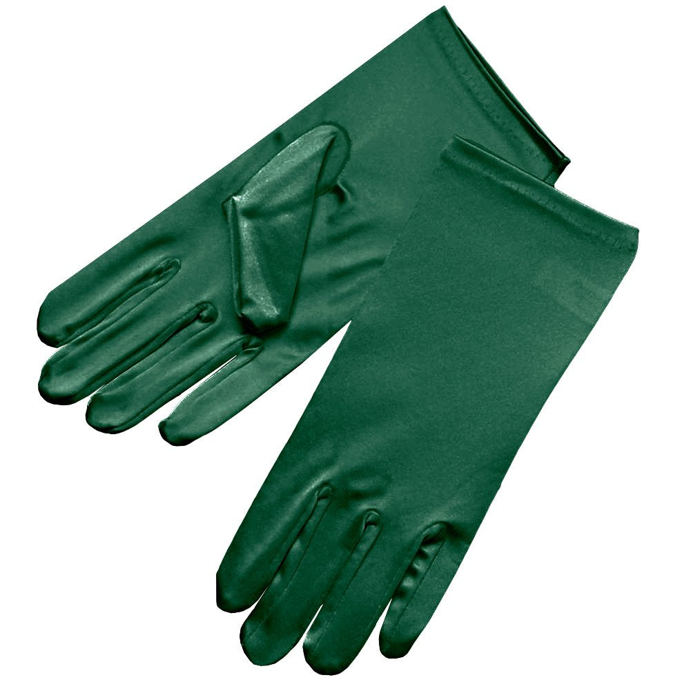 Shiny Stretch Satin Dress Gloves Wrist Length 2BL Over 12 years old