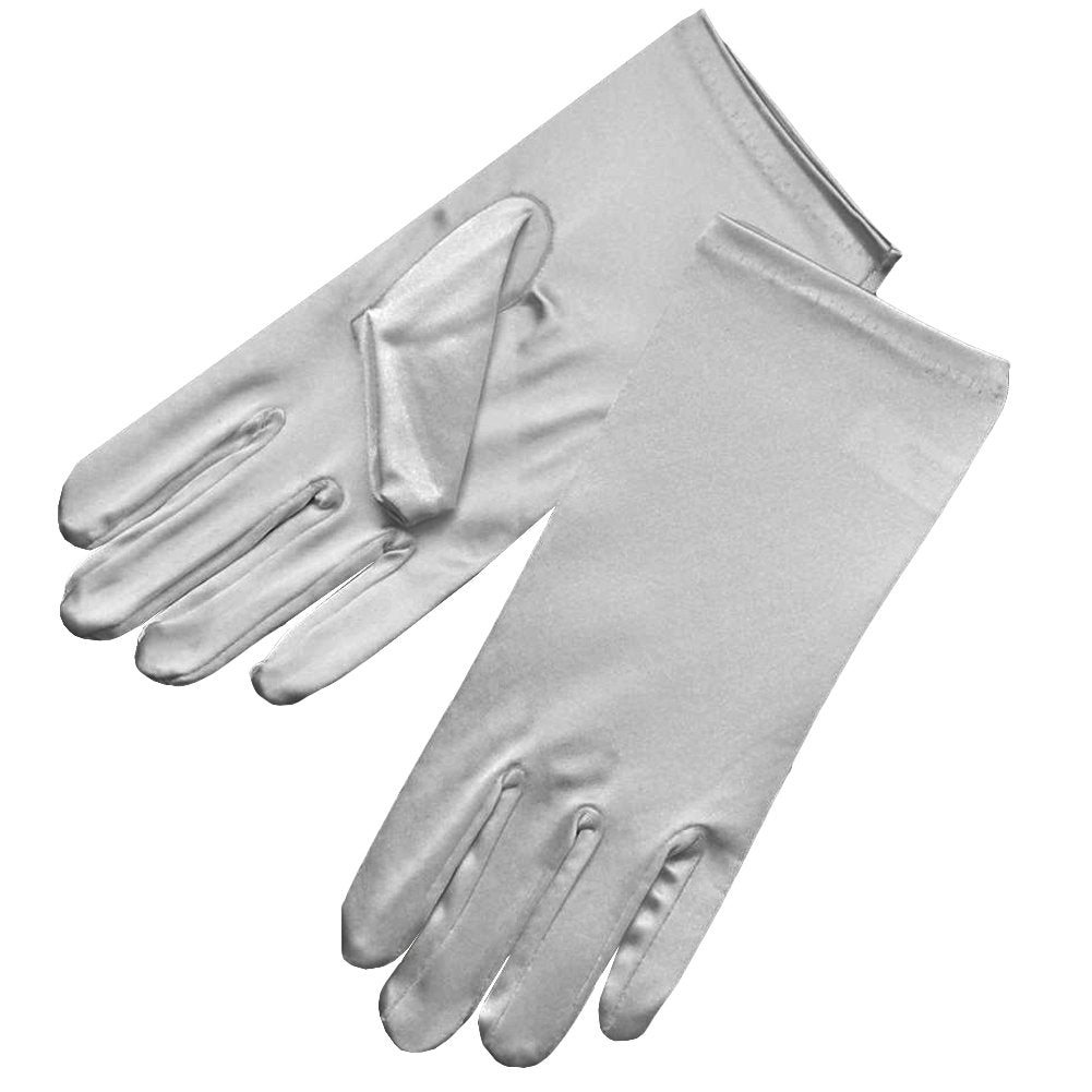 Shiny Stretch Satin Dress Gloves Wrist Length 2BL Over 12 years old