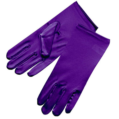 Shiny Stretch Satin Dress Gloves Wrist Length 2BL Over 12 years old