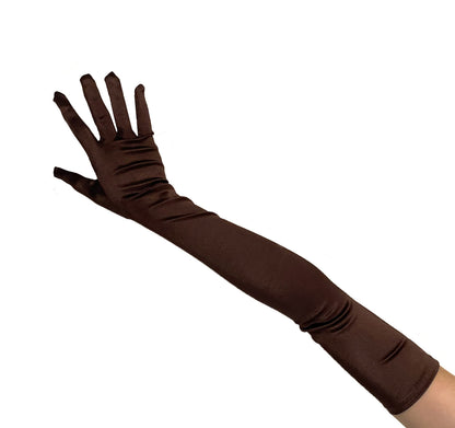SACASUSA 23" Extra Long Super Stretch Over the Elbow Party Bridal Dance Sexy Satin Gloves A-Grade Quality 16BL 58cm