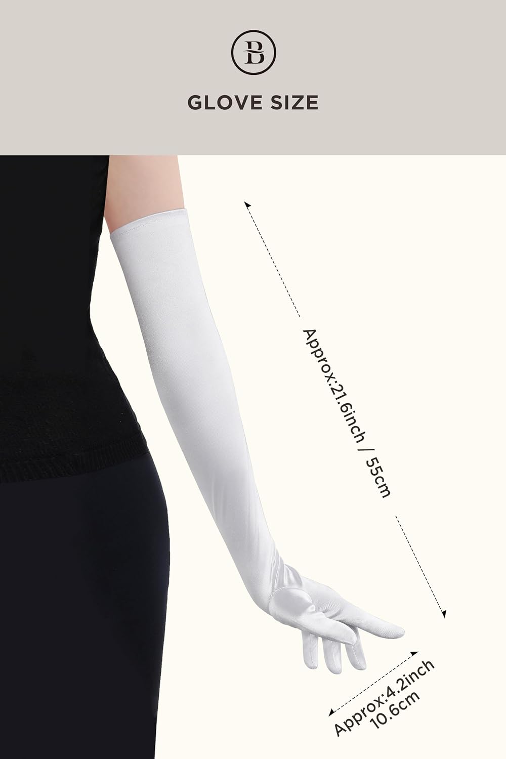 BABEYOND Long Opera Gloves for Women 1920s Elbow Length Satin Gloves