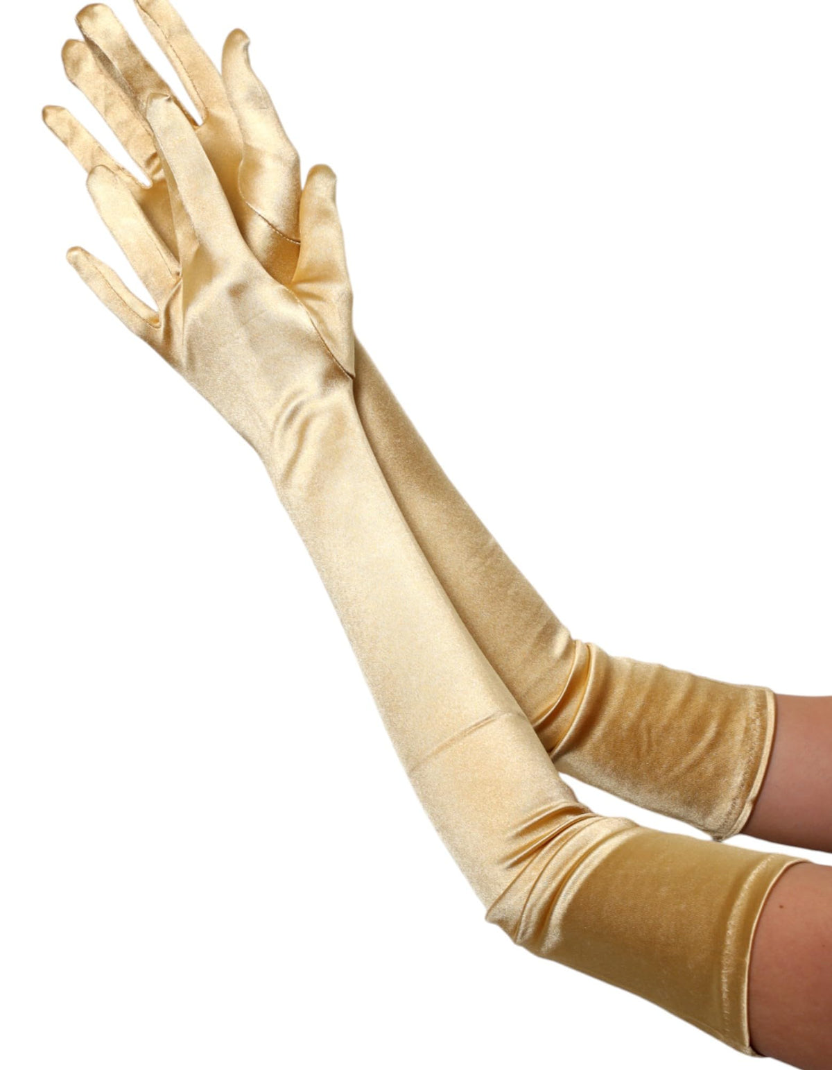 SACASUSA 23" Extra Long Super Stretch Over the Elbow Party Bridal Dance Sexy Satin Gloves A-Grade Quality 16BL 58cm