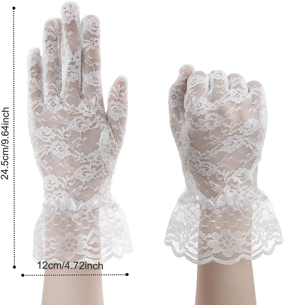 Lace Gloves for Wedding Tea Party, Evening Gloves for Women