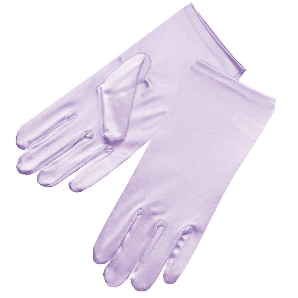 Shiny Stretch Satin Dress Gloves Wrist Length 2BL Over 12 years old