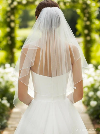HEREAD 2 Tier Bridal Veil Wedding Veils with Comb for Brides