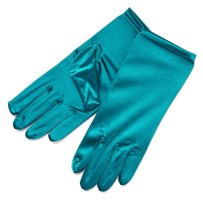 Shiny Stretch Satin Dress Gloves Wrist Length 2BL Over 12 years old